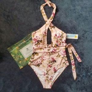 NWT Pink Floral Rose Cupshe One Piece